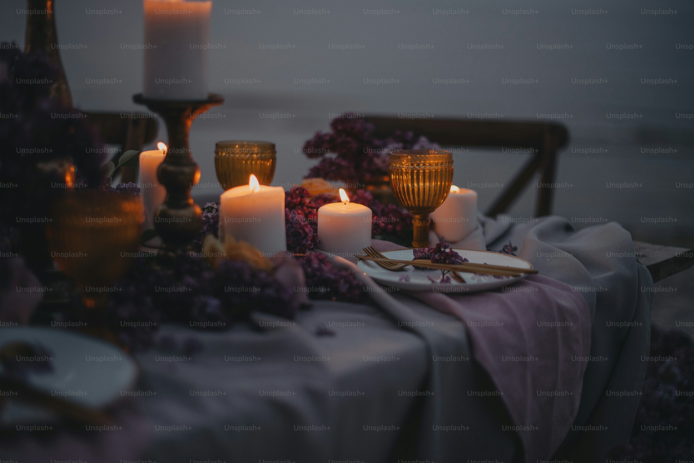 Sacred evening table setting