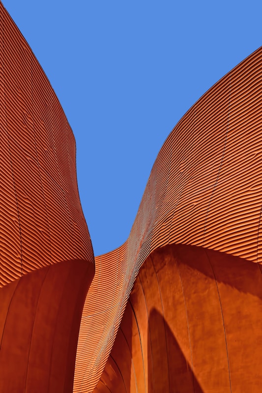 Curved terracotta walls